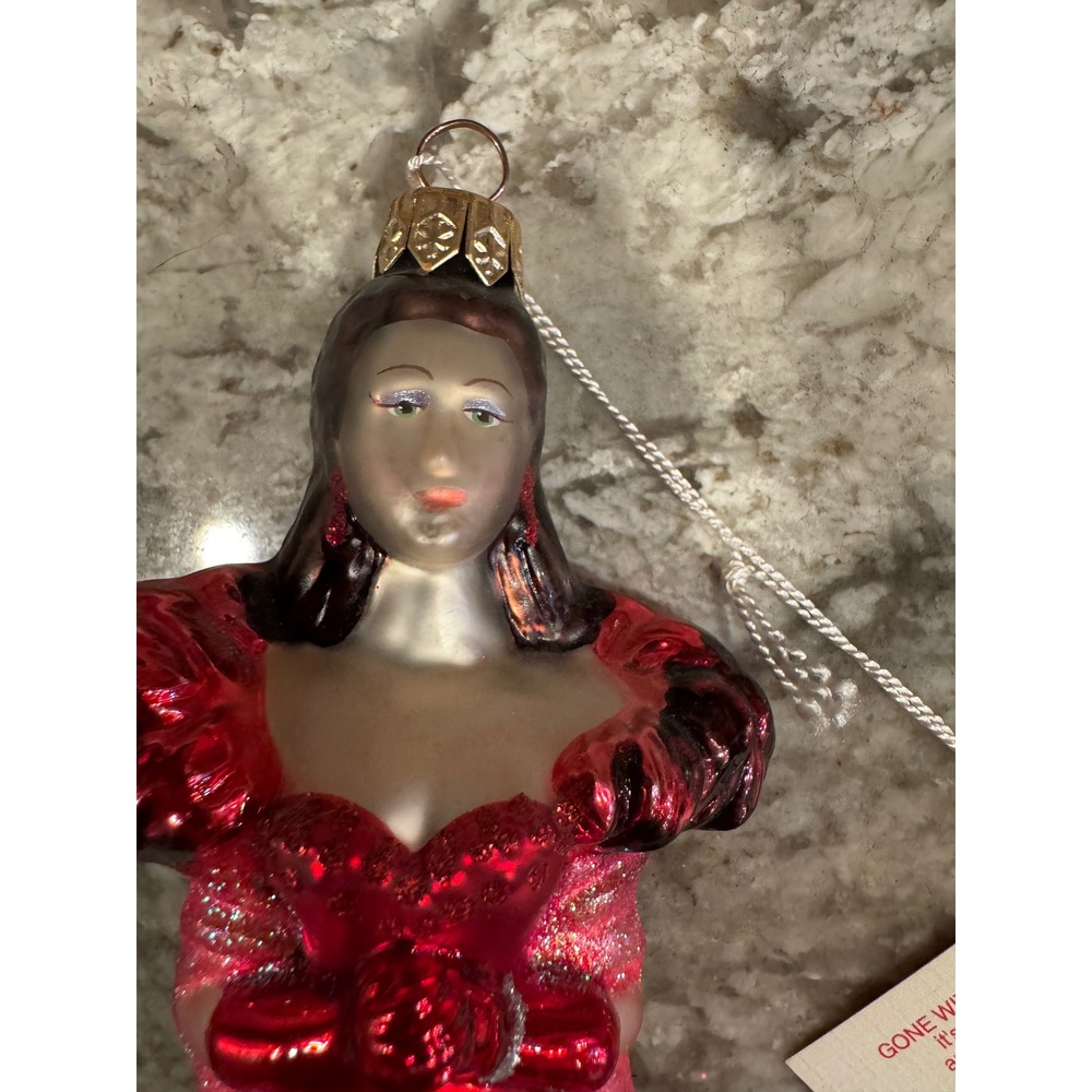 Polonaise Gone With The Wind Scarlett O'Hara Glass Ornament Kurt Adler 1998 - Picture 2 of 8